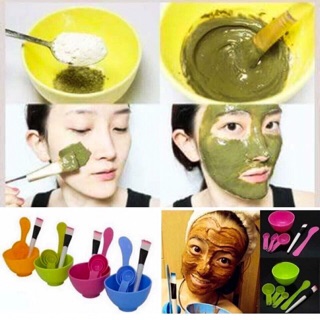 [RẺ VÔ ĐỊCH] Bộ bát trộn mỹ phẩm đắp mặt nạ mask dưỡng da 4 món