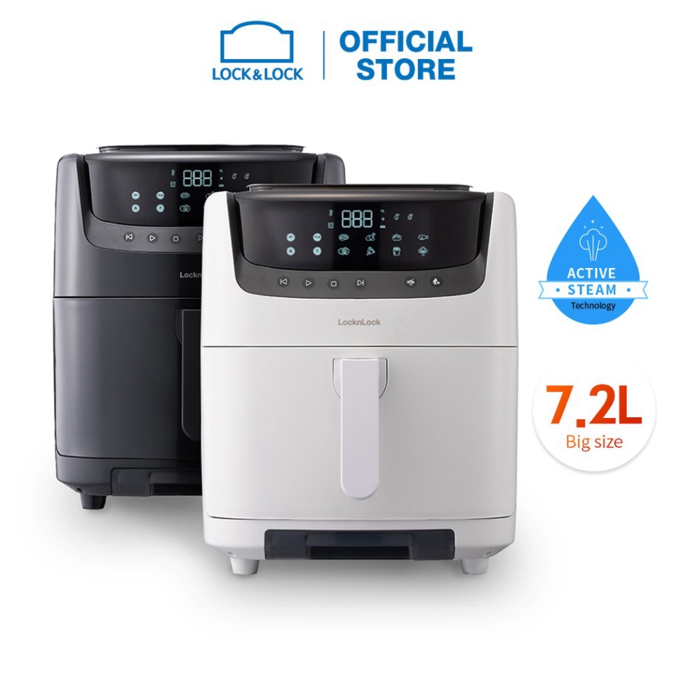 [HÀNG CHÍNH HÃNG] Nồi chiên không dầu kết hợp chức năng hấp Lock&Lock Steam Air Fryer 7L - EJF881IVY