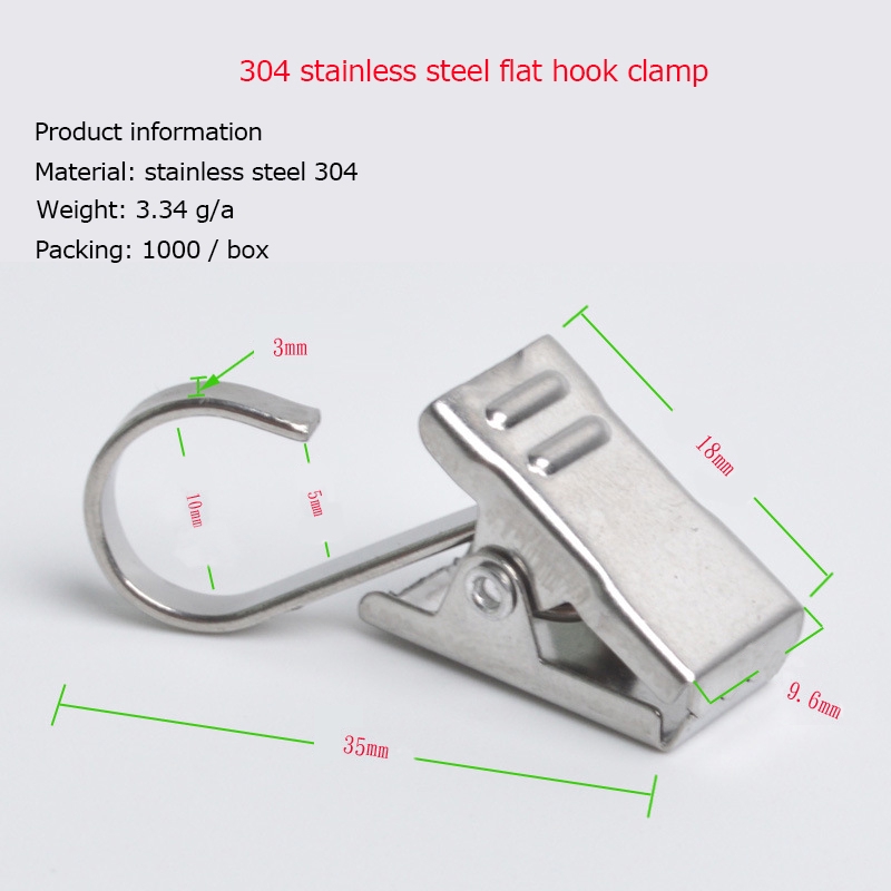 Móc Treo Rèm Cửa Chất Liệu Thép Không Gỉ Jp06
