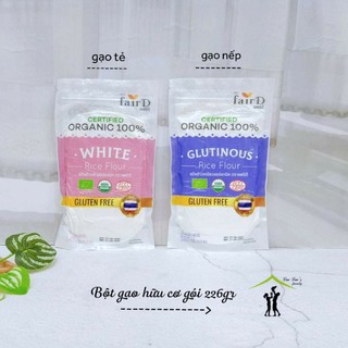 Bột gạo nếp, tẻ hữu cơ gói 226gr