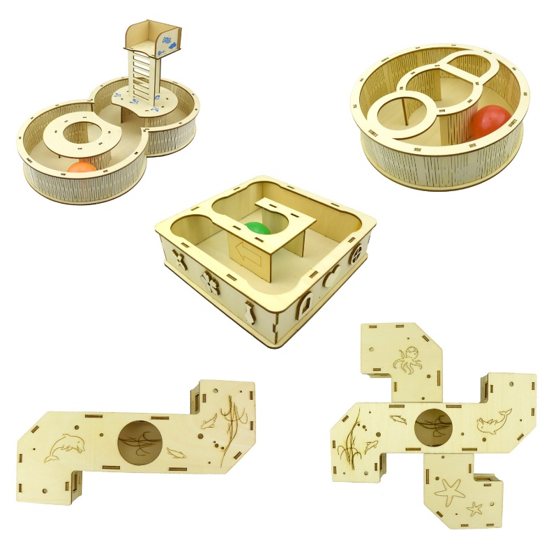 Đồ chơi hầm mê cung bằng gỗ vui nhộn độc đáo cho chuột hamster