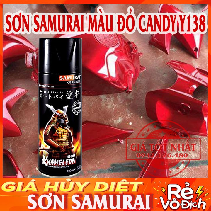 SƠN SAMURAI MÀU ĐỎ CANDY Y138 - ĐỎ KẸO CỰC ĐẸP