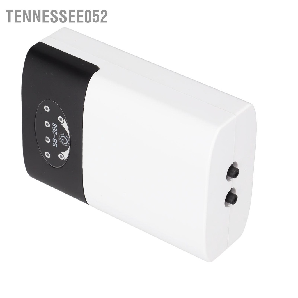Tennessee052 Máy bơm oxy hồ cá Tắt tiếng AC DC Sạc kép Mức tiêu thụ thấp Ổn định sục khí bể mini