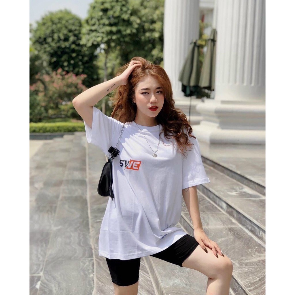 [Full tag] Áo Thun Tay Lỡ SWE Logos Tee Local Brand Chính Hãng Unisex Form Rộng Phong Cách Ulzzang Hàn Quốc