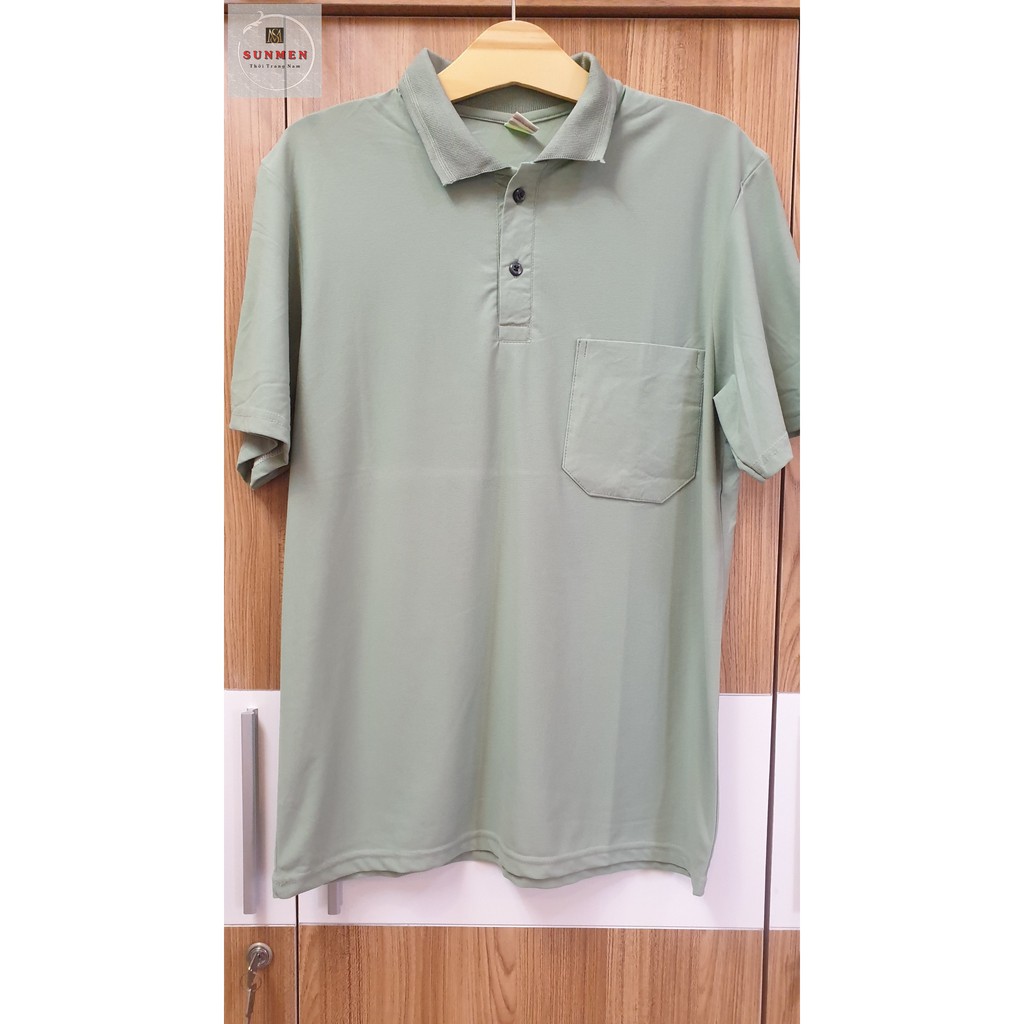 [HCM]Áo Thun Nam Có Túi Trung Niên Loại Trơn Cổ Bẻ From Rộng Tay Lỡ SUNMEN ATNTN001 Đủ Màu Size Từ 50 - 85kg | BigBuy360 - bigbuy360.vn