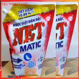 Nước giặt NET Matic Đậm Đặt túi 2.4 kg