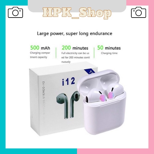 Tai Nghe Bluetooth Không Dây Inpods i12 TWS