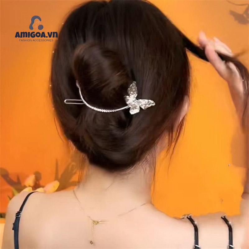 ✨✨Kẹp Tóc Hình Bướm Bằng Kim Loại Thanh Lịch Cho Nữ