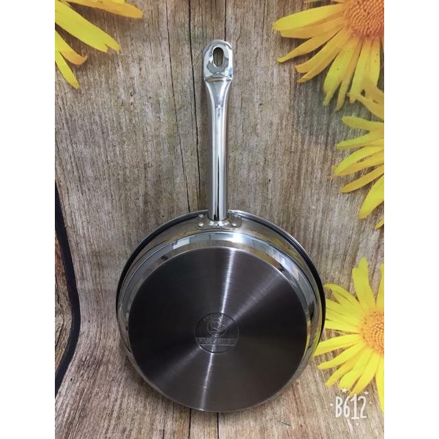 Chảo inox chống dính 3 đáy bếp từ Fivestar Standard 30 cm.tặng 5 muỗng inox