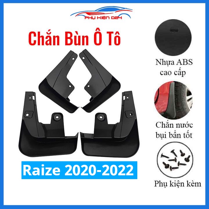 Bộ 4 chắn bùn Toyota Raize 2020-2021-2022-2023-2024 chuẩn theo xe