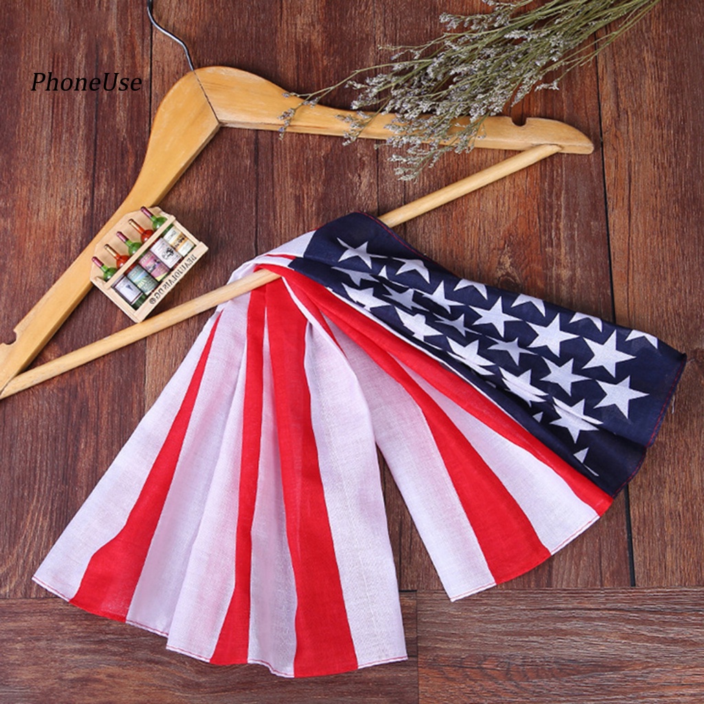 Khăn Trùm Đầu Bằng PU Nhẹ Thoải Mái In Họa Tiết Cờ Mỹ Đa Ứng Dụng