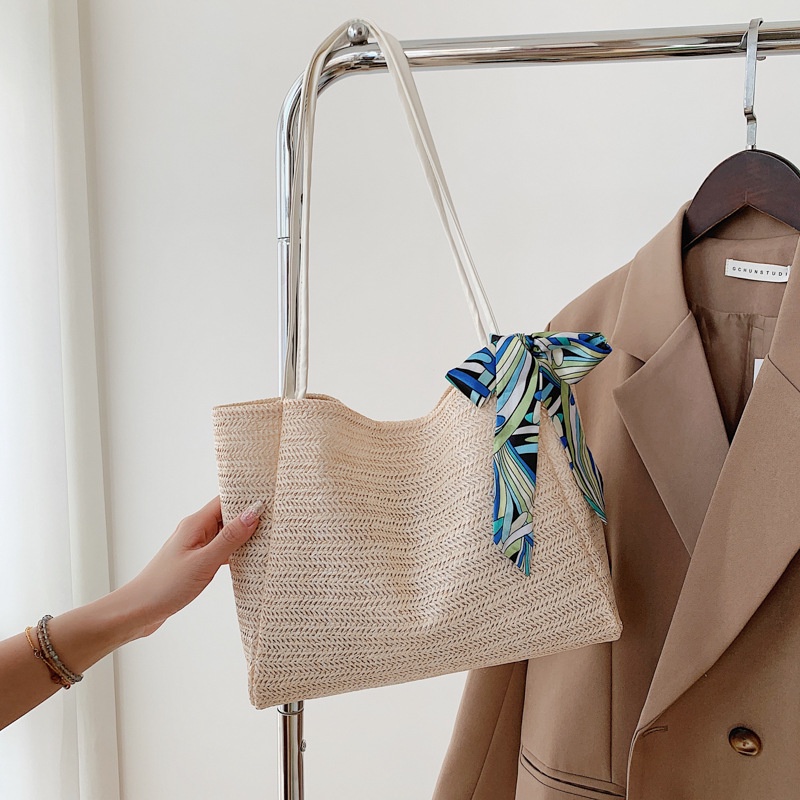 Túi Xách Đeo Vai Mùa Hè 2022 Có Khăn Lụa Thời Trang Cho Nữ