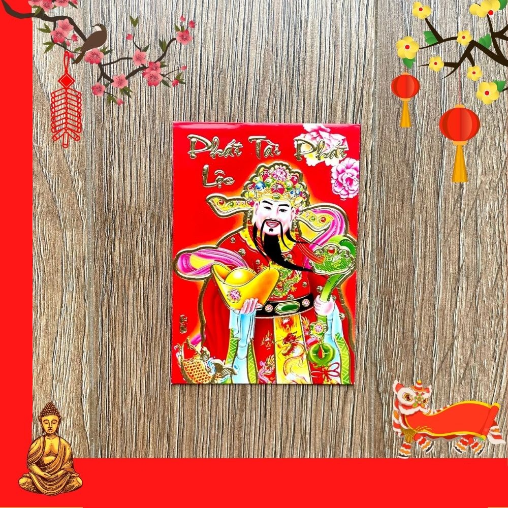 Set 6 Bao Lì Xì Gía Rẻ Size Nhỏ In Chữ Vàng Nổi Tết Nhâm Dần 2022 - Nhiều Mẫu Cực Đẹp