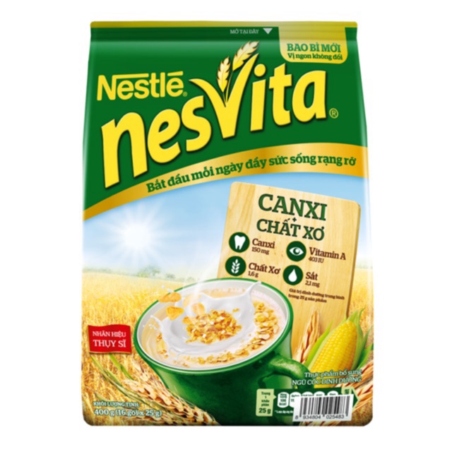 NGŨ CỐC DINH DƯỠNG ÍT ĐƯỜNG NESVITA 525G (21 GÓI)