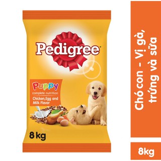 [Mã PET80K giảm 8% tối đa 80K đơn 350K] Thức ăn chó con Pedigree vị gà & trứng bao 8kg