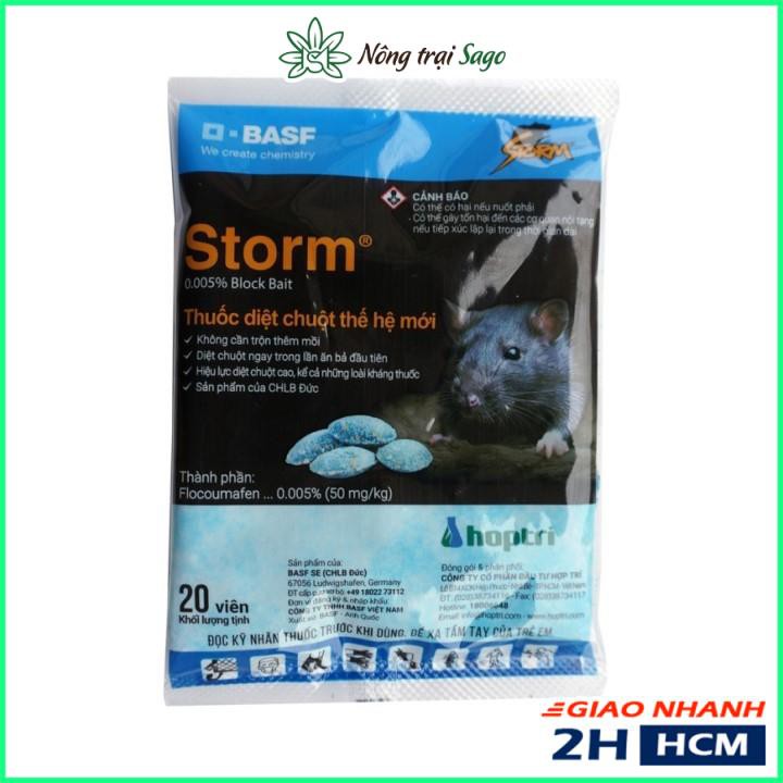 Thuốc Diệt Chuột Storm Thế Hệ Mới (gói 20 viên) Diệt Chuột Sinh Học - Nông Trại Sago