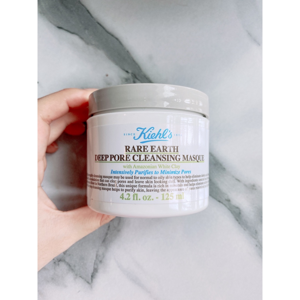 Mặt nạ Đất sét Kiehls kiềm dầu giảm mụn Kiehl's Rare Earth Deep Pore Cleansing Masque 125ml và mini size 14ml
