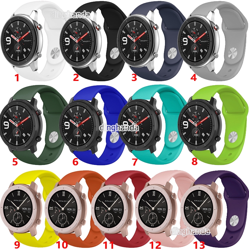 Dây đeo silicone mềm thay thế dành cho Huami Amazfit GTR 42mm 47mm GTR2 GTR 2e GTR 3 pro