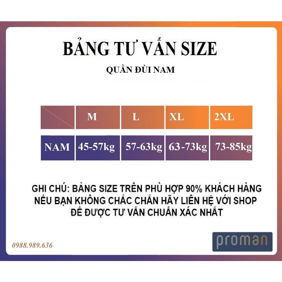 Quần Short Nam Mặc Nhà co dãn 4 chiều thấm hút mồ hôi, Quần đùi nam thể thao chất xốp Thái mềm mát QD02 - PROMAN