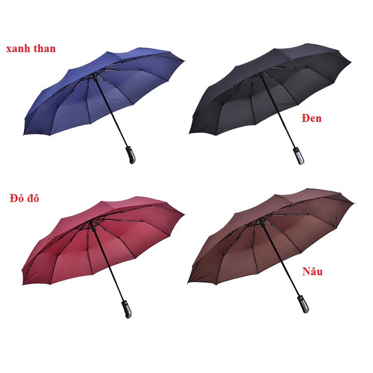 Ô dù gấp gọn tự động 2 chiều đóng mỏ chống tia UV loại 10 nan đường kính 104cm