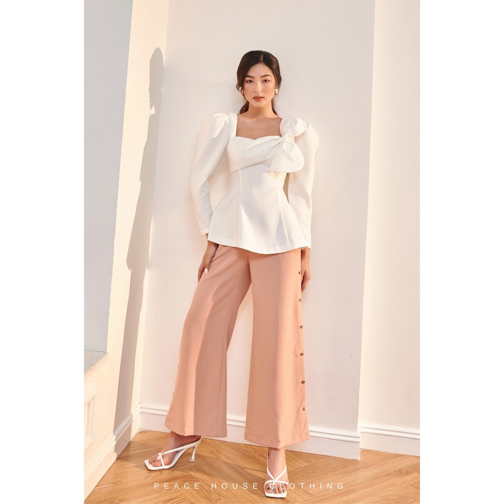 Quần suông nút vàng , thiết kế Peace House Clothing