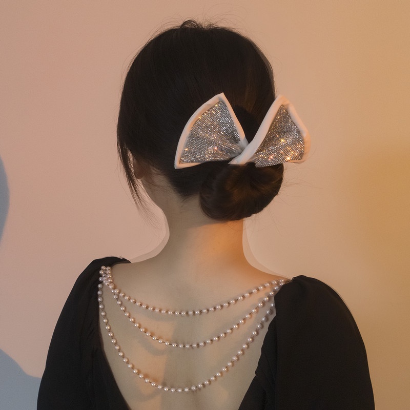 Dây Buộc Tóc Màu Trắng Đen Đơn Giản Phong Cách Hàn Quốc Cho Nữ