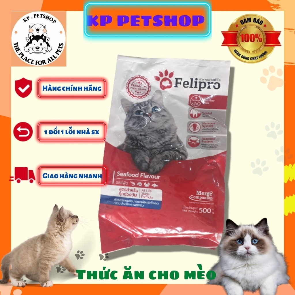 THỨC ĂN CAO CẤP CHO MÈO - FELIPRO VỊ HẢI SẢN 500g