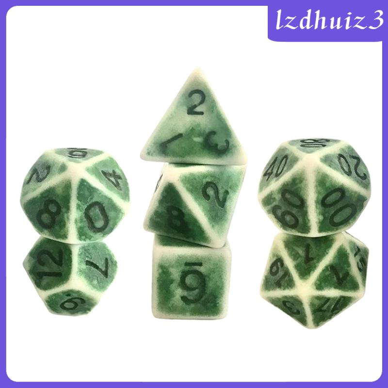 7 Die Polyhedral Dice D4 D6 D8 D10 D10 D12 D20 for D&D DND RPG MTG