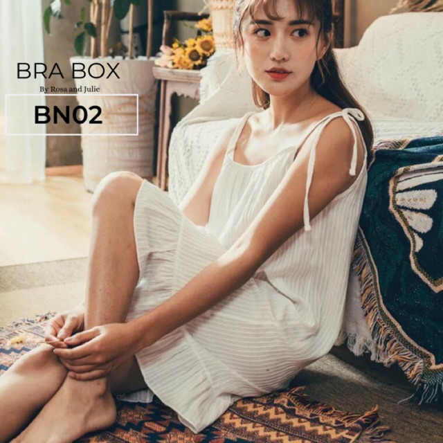 Bộ mặc nhà BRABOX hai dây quần lửng cotton cao cấp có túi