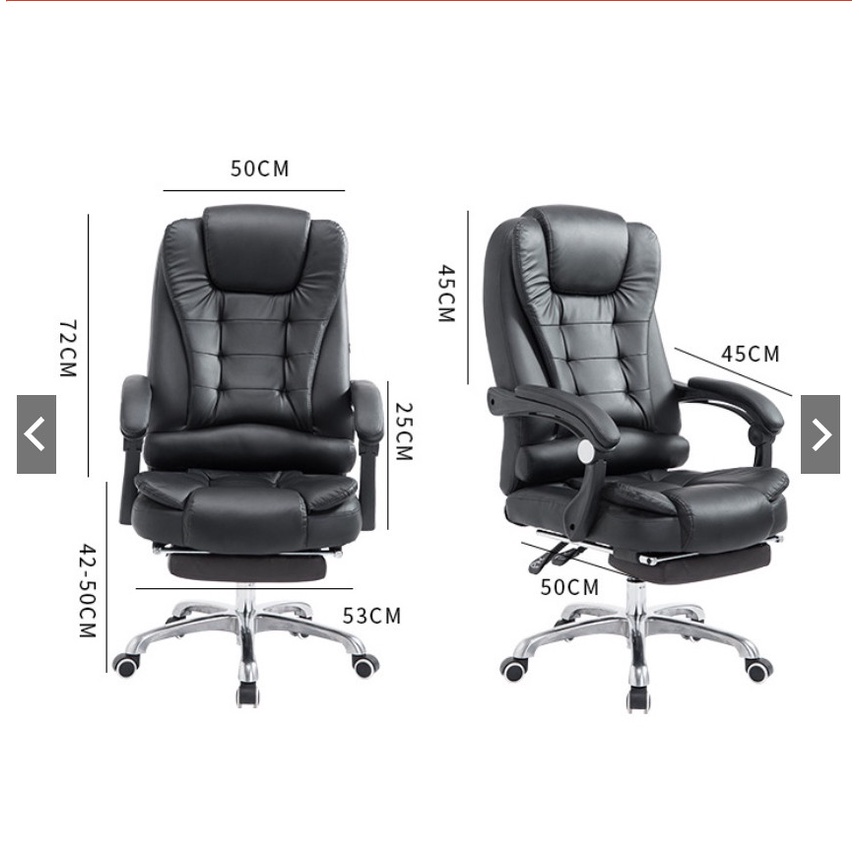 Ghế Giám Đốc Massage Ghế Văn Phòng Chân Xoay Có Gác Chân - Bảo Hành 1 Năm