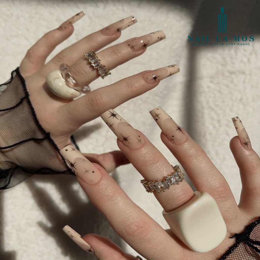 Móng nối HSM chính hãng phom vuông lẻ size - Móng tip 1 túi 50 móng (size 5 6 7 8 9)