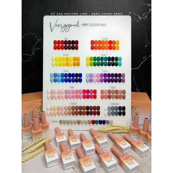 Set sơn verygood nail 110 màu ( TẶNG BẢNG MÀU CTY + BASE TOP HÃNG )