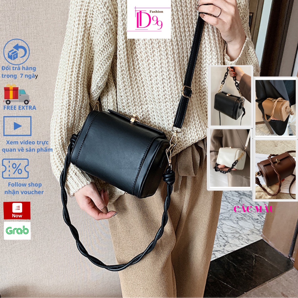 Túi xách nữ đẹp đeo chéo da hình hộp chữ nhật thời trang thu đông TD21