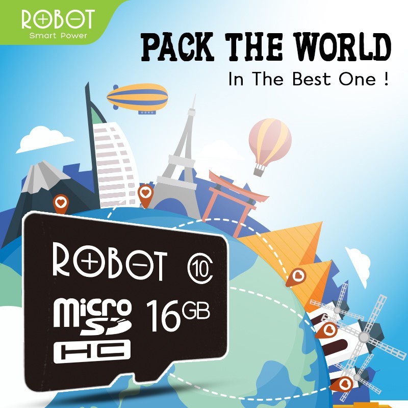 Thẻ Nhớ Micro Sd Robot Tf 8gb / 16gb Class 10 1 Năm Năm | BigBuy360 - bigbuy360.vn