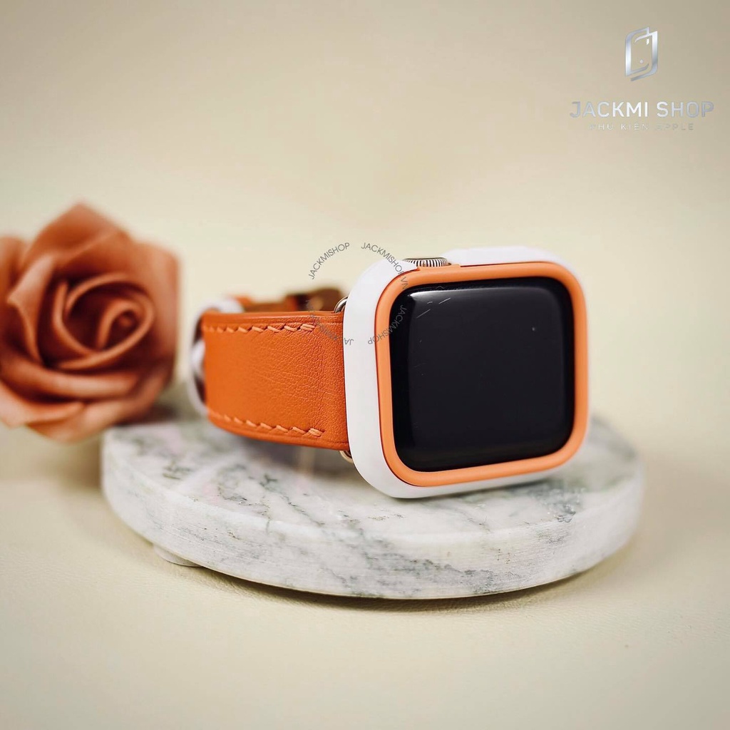 [COMBO 2 MÓN] DÂY DA BÊ SWIFT KHÓA BƯỚM CHO APPLE WATCH + ỐP VIỀN RHINOSHIELD CHO APPLE WATCH (DÂY DA BẢO HÀNH 1 NĂM)