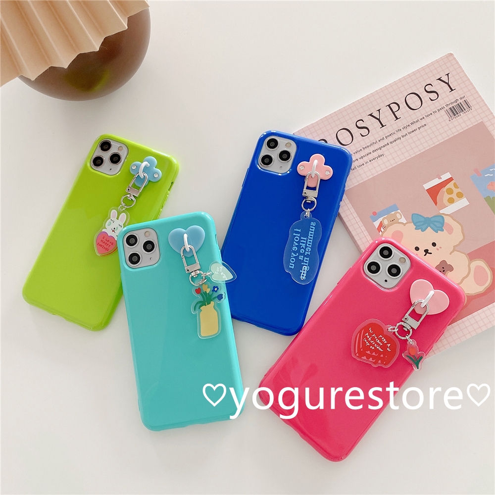 Fashion Flowers Pendant Candy Colors Soft Phone Case Cover for iPhone 12 Mini 12 Pro Max 11 Pro Max X XS XR XSMax 8 7 Plus SE 2020