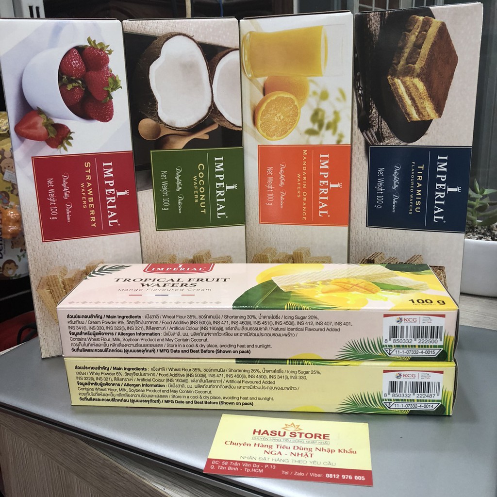 Bánh xốp nhân kem Imperial Thái Lan 100g