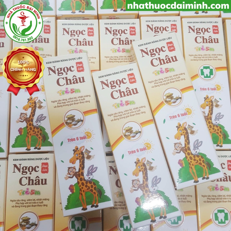 Kem Đánh Răng Dược Liệu Ngọc Châu Dành Cho Trẻ Em Trên 6 Tuổi Tuýp 70g
