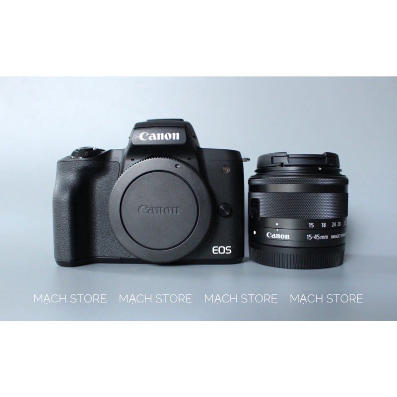 COMBO MÁY ẢNH CANON EOS M50 + LENS 15-45MM F3.5-6.3 IS STM MÀU ĐEN