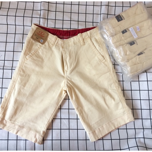 Quần lửng kaki bé trai cực đẹp trơn màu 35-50kg