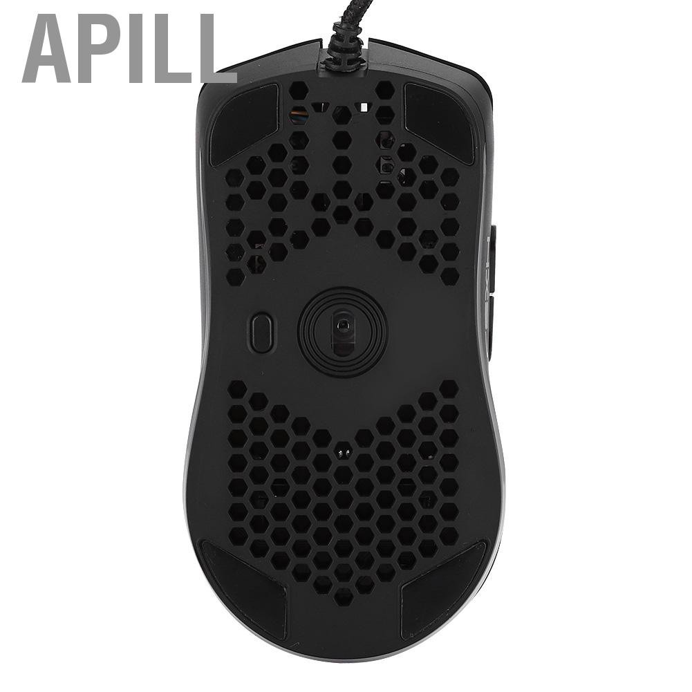 Apill WeekW HXSJ J900 Hole Mouse 6-Key Wired Gaming Mice Macro Programming RGB Lighting PC Accessory
