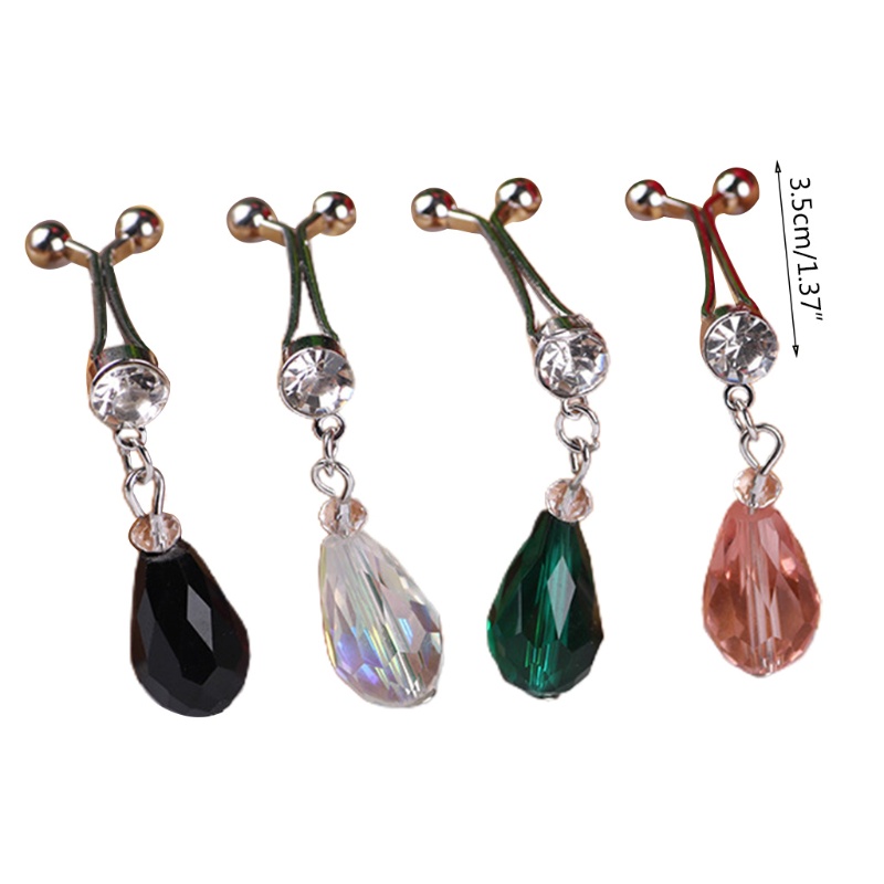 Set 12 Kẹp Khăn Choàng Đạo Hồi Bằng Kim Loại Đính Pha Lê Giả Hình Giọt Nước