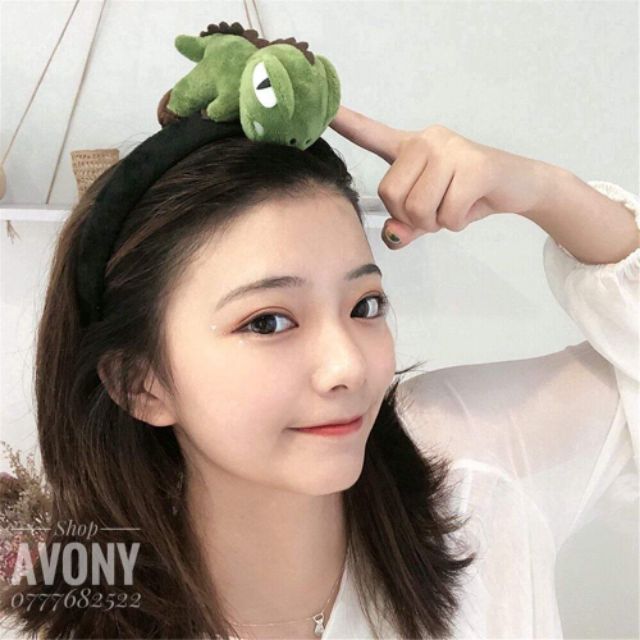 🦕 Cài tóc - bờm tóc đính chú khủng long xinh