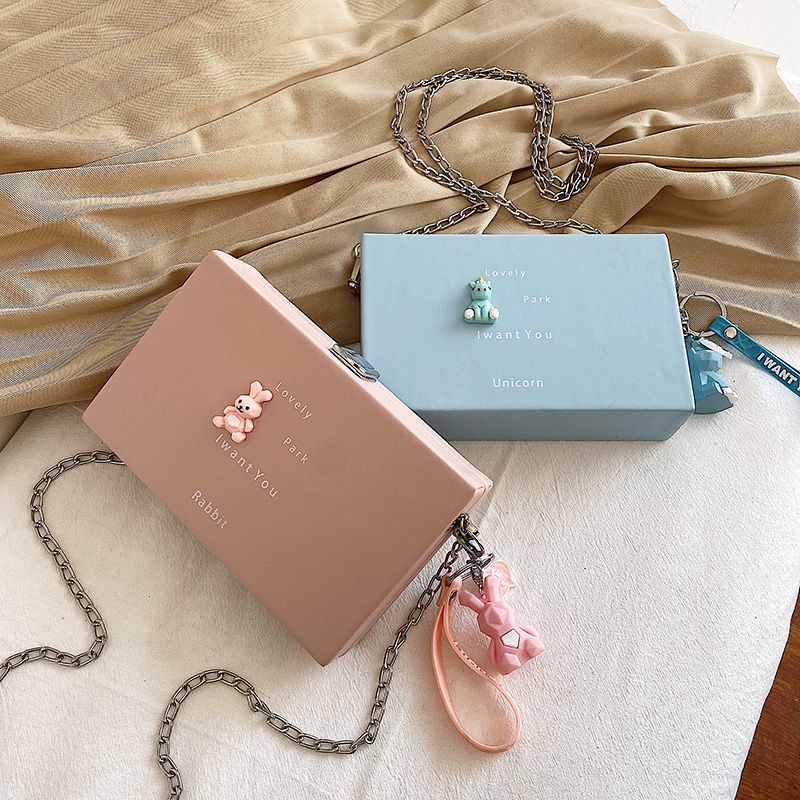 Túi Đeo Vai Hình Vuông Cỡ Nhỏ Phong Cách Hàn Quốc Dễ Thương Cho Nữ