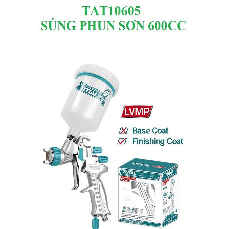 Dụng cụ phun sơn 600cc total TAT10605