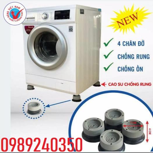 Bộ 4 chân chống rung chân đỡ đa năng, chống rung máy giặt có chân hít cao cấp