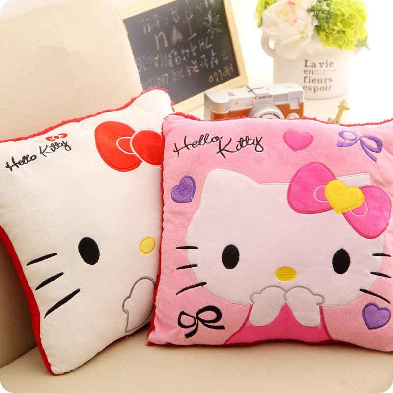 Gối Tựa Lưng Hình hello kitty Dễ Thương Sáng Tạo Trang Trí Nhà Cửa / Văn Phòng