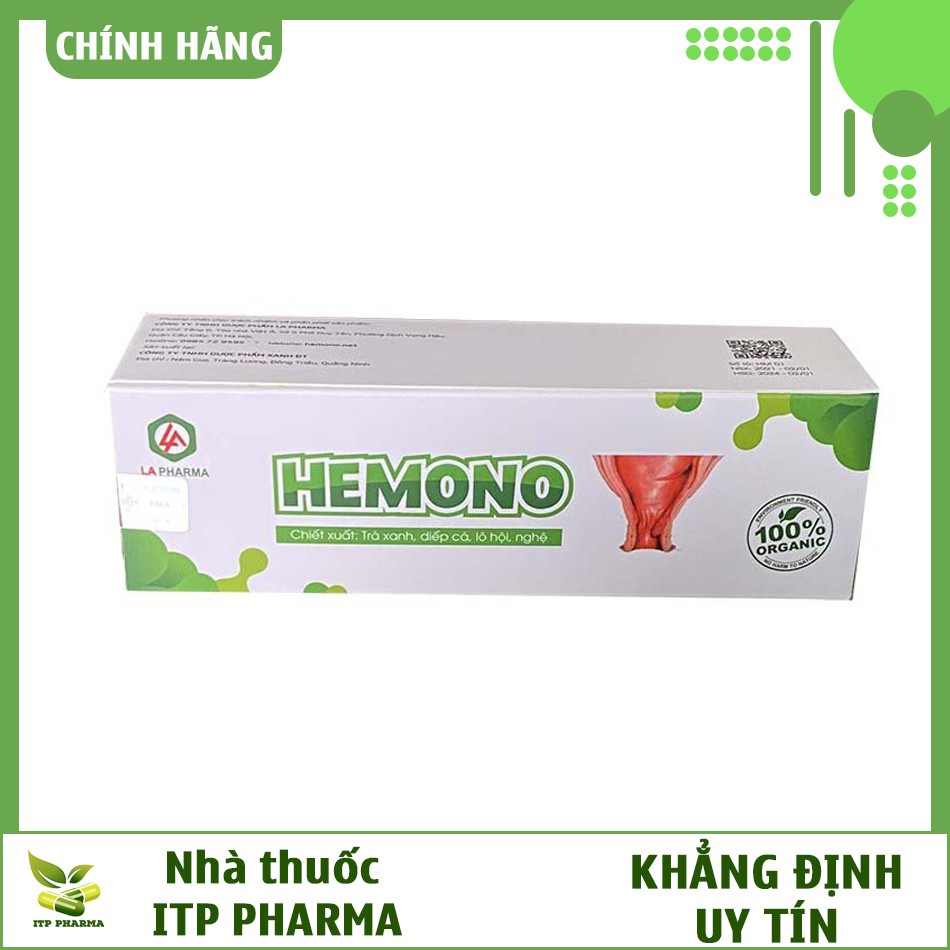 Gel bôi trĩ Hemono Gel - Teo trĩ ngoại, giảm đau rát chảy máu hiệu quả [DÙNG ĐƯỢC CHO BÀ BẦU] - Nhà thuốc ITP Pharma