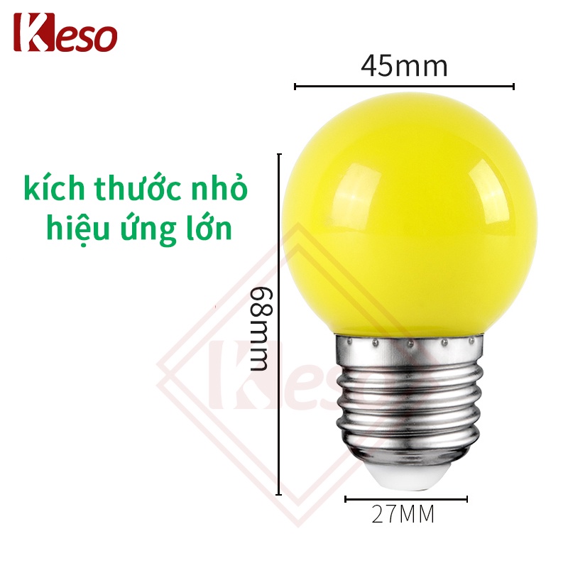 Keso bóng chanh đèn led 3w chống nước bóng nháy đèn trang trí ngoài trời 8 màu với hộp