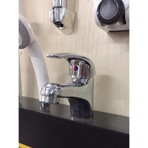 Vòi chậu LAVABO 1 lỗ nóng lạnh Caesar B260CU (Đã bao gồm xi phông nhấn)-HÀNG CHÍNH HÃNG